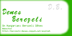 denes berczeli business card